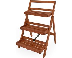 Casaria Plantenrek - FSC®-Gecertificeerd Acaciahout - 79x59x56cm Bruin