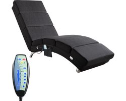 Casaria Relaxfauteuil - Massage en Verwarmingsfunctie Stof - Antraciet