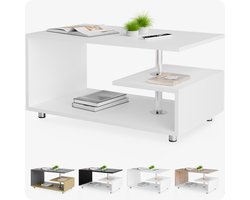 CASARIA Salontafel - Opbergvak Krasbestendig 95x55x50cm – Wit