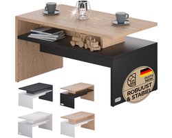 Casaria Salontafel – Opbervak 95x55x50cm Krasbestendig – Hout Antraciet