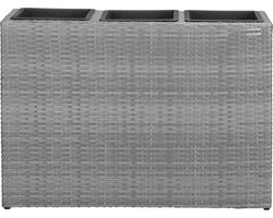 Casaria Staande Plantenbak – met Waterafvoer 83x30,5x60cm – Grijs