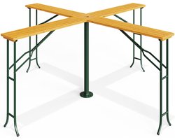 Casaria Statafel XXL – Tuintafel 4 Arms Inklapbaar 241x241x104 cm - Hout