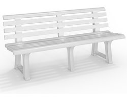 Casaria Tuinbank Orchidea 3-zits – Kunststof 240kg Belastbaar – Wit