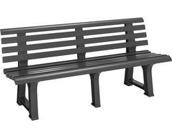 Casaria Tuinbank Orchidea – Kunststof 240kg Belastbaar – Antraciet