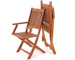 Casaria Tuinstoel Sydney - Set van 2 Acacia Klapbaar 90x54x56cm - Bruin