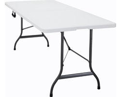 Casaria Tuintafel Opvouwbaar – met Draaggreep 220x70 cm – Wit