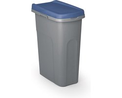 CASARIA Vuilnisbak - 25l Afvalscheiding 39x24x51cm - Grijs Blauw