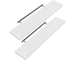 Casaria Wandplank – 2 St. 50 cm 15kg Belastbaar – Wit mat