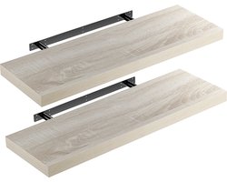Casaria Wandplank – 2 St. 70 cm 15kg Belastbaar – Eiken