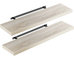 Casaria Wandplank – 2 St. 90 cm 15kg Belastbaar – Eiken