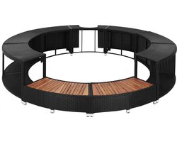 Casaria Whirlpool Frame – FSC®-Gecertificeerd Eucalyptushout – Zwart