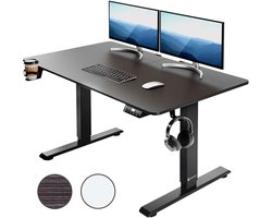 Casaria Zit sta bureau - 110x60cm Geheugenfunctie Elektrisch Verstelbaar - Zwart
