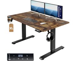 Casaria Zit sta bureau - Elektrisch Verstelbaar USB 160x75cm – Bruin