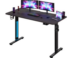 Casaria Zit Sta Bureau – Hoogte Verstelbaar Elektrisch - 140x60cm Bruin