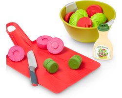 Casdon Joseph Joseph Salad | Speelgoed saladebereidingsset voor kinderen van 3 jaar en ouder | Met Chop2Pot-snijmat en saladedressing met geluidseffecten!