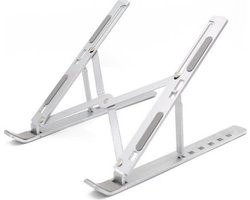 Case2go - Laptop Standaard - Opvouwbare Laptop Standaard Verstelbaar - Laptop standaard opvouwbaar - Laptopstandaard - Laptop steun - Ergonomisch - 11 tot 17 inch - Zilver