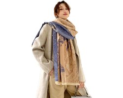 Cashmere Sjaal Vrouwen Luxe Damascus Patroon Cashmere Winter Wollen Sjaal Vrouwelijke Deken
