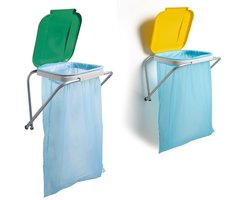 Casibel - Vuilniszakhouder - Muurmodel - Met deksel - Groen Of Geel