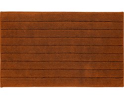 Casilin Badmat Antislip 50x80cm Luca - Waterabsorberende Badkamermat - Wasbaar en Sneldrogend - Voor Douche en Bad - 100% Katoen - Rechthoek - Oranje