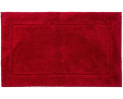 Casilin Badmat Antislip 60x100cm Orlando - Waterabsorberende Badkamermat - Wasbaar en Sneldrogend - Voor Douche en Bad - Hoogpolig - Acryl - Rechthoek - Rood