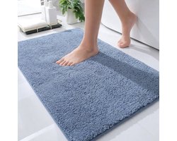 Casilin Badmat Antislip 60x90cm Havana - Waterabsorberende Badkamermat - Sneldrogend - 100% Katoen - Wasbaar - Blauw
