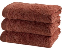 Casilin - Como - set van 3 gastendoekjes - 30x50cm -  Terracotta - Oranje