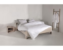 Casilin - Jersey Strijkvrij Dekbedovertrek - 100% Stretch katoen - Wit - 240x220 + 2 slopen