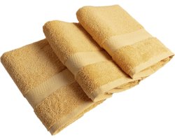 Casilin Royal Touch - Handdoek - Oker Geel - 40 x 70 cm - Set van 3