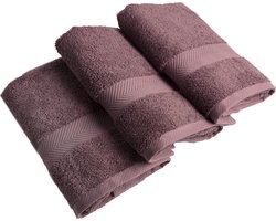 Casilin Royal Touch - Hotel Kwaliteit - Pakket van 3 Handdoeken - 40 x 70 cm - Figue - Paars