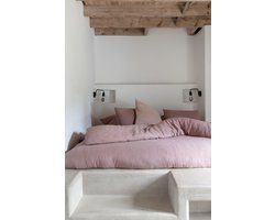 Casilin - Strijkvrij Dekbedovertrek Mousseline - 240x220 - Inclusief Bijhorende Kussenslopen - 2 Persoons - 100% Tetra Katoen - Rood-Roze