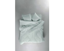 Casilin - Strijkvrij Dekbedovertrek Tencel Satijn - 140x220 - Inclusief 1 Bijhorende Kussensloop - 1 Persoons - 100% TENCEL™ Lyocel - Water Green