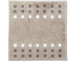 Casilin Toiletmat Vierkant - 60 x 60cm Brica - Antislip WC mat - Waterabsorberende wc-mat - Wasbaar en Sneldrogend - Beige, Taupe, Zand