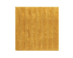 Casilin WC-mat Antislip California - 60x60cm - Vierkante Badmat - Waterabsorberend - Wasbaar en Sneldrogend - 100% Katoen - Oker, Geel