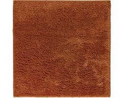 Casilin WC-mat Antislip Havana - 60x60cm - Vierkante Badmat - Waterabsorberend - Wasbaar en Sneldrogend - 100% Katoen - Terracotta, Oranje