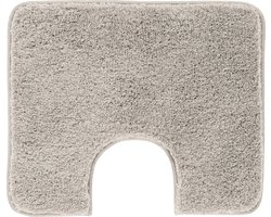 Casilin WC-mat Antislip Montana - 59x59cm - Met Uitsparing - Vierkante Badmat - Waterabsorberend - Wasbaar en Sneldrogend - Acryl - Taupe, Beige