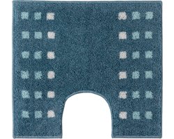 Casilin WC Mat met Uitsparing Brica 60x55cm - Antislip - Water absorberende Toiletmat - Wasbaar en Sneldrogend - Blauw Ocean