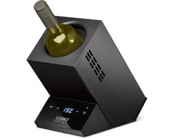 CASO WineCase One Black – Elektrische Wijnkoeler voor 1 Fles | 5-18°C | LED Display | Zwart RVS | Model 614 |