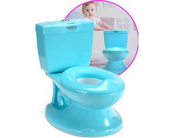 Casteleyn® - Plaspotje - Potje peuter - WC potje - Toilettrainer - Kindertoilet - Peuter speelgoed - Met geluid - Inclusief beloningsstickers - tot 21KG - Blauw - Jongen