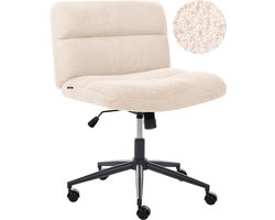 CATLIN - Bureaustoel - Lichtbeige - Bouclé