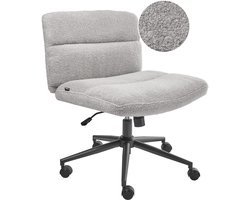 CATLIN - Bureaustoel - Lichtgrijs - Bouclé