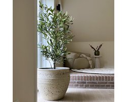 Causeway Bay Crea Lime grote plantenpot Ivoor 52x45cm