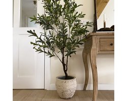 Causeway Bay Crea Lime plantenpot Ivoor 27x25cm