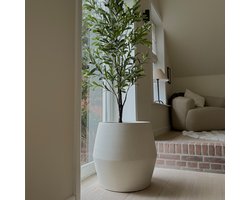 Causeway Bay Grote Bloempot Crea High Hexa Sandy White 48x53cm