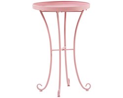 CAVINIA - Tuintafel - Roze - 40 x 40 cm - Metaal