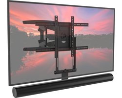 Cavus WME105 ARCB Draaibare Tv Muurbeugel & Ophangbeugel geschikt voor Sonos Arc soundbar zwart  & VESA Tv - 35kg