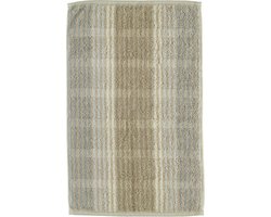 Cawo Cashmere Streifen Gastendoekje - Zand 30x50