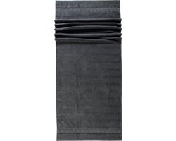 CAWÖ Noblesse Uni Badhanddoek - Antraciet - 50x100