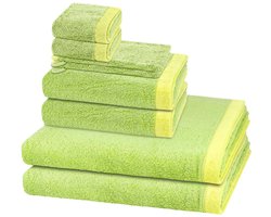 Cawö Sonstiges 2 X washandjes 2 X gasten- 2 X douche- 2 X handdoek - in set 8 pack Lifestyle Splash