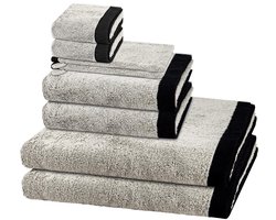 Cawö Sonstiges 2 X washandjes 2 X gasten- 2 X douche- 2 X handdoek - in set 8 pack Lifestyle Splash