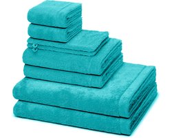 Cawö Sonstiges 2 X washandjes 2 X gasten- 2 X douche- 2 X handdoek - in set Lifestyle